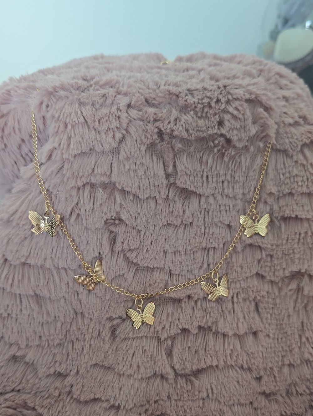 Gold Butterfly Charm Necklace - Women Jewelry